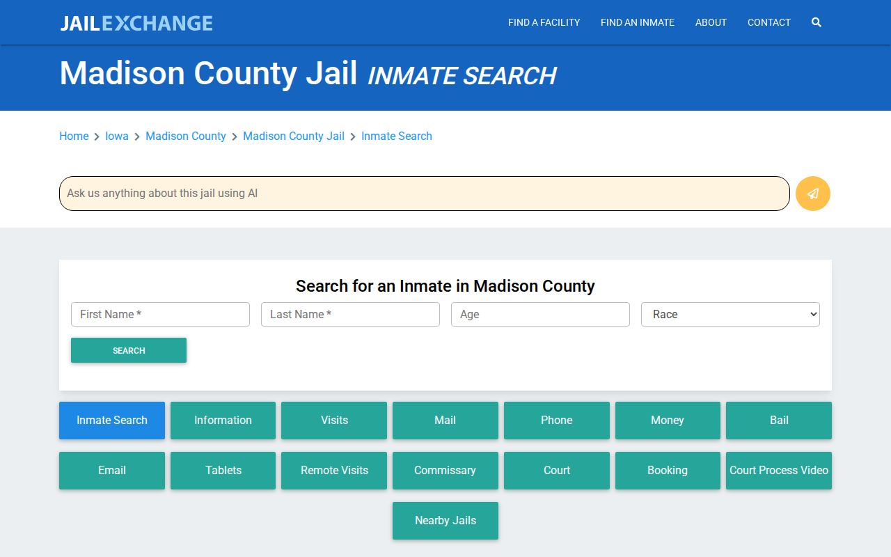 Unofficial Madison County Jail guide compared with official arrest records